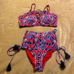 Paisley Michael Kors 2 piece bathing suit